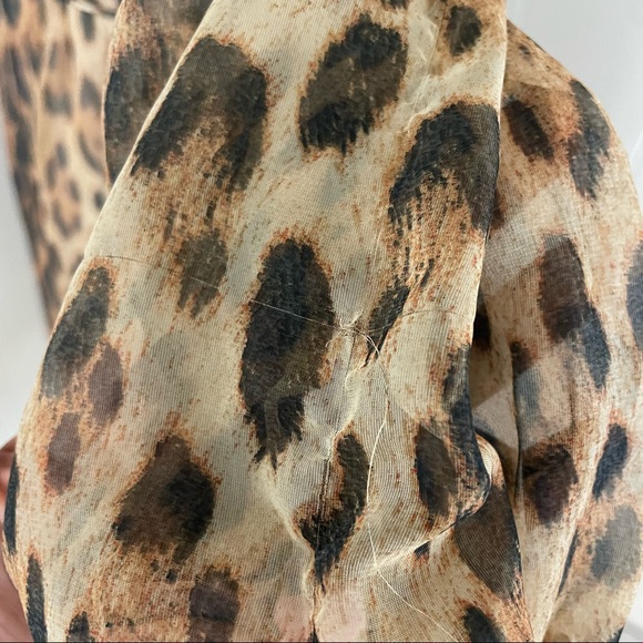 Cremieux‎ Leopard Print Henley Crew Neck 3/4 Sleeve Sheath Dress - Picture 10 of 10